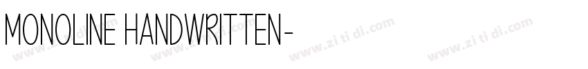 Monoline Handwritten字体转换